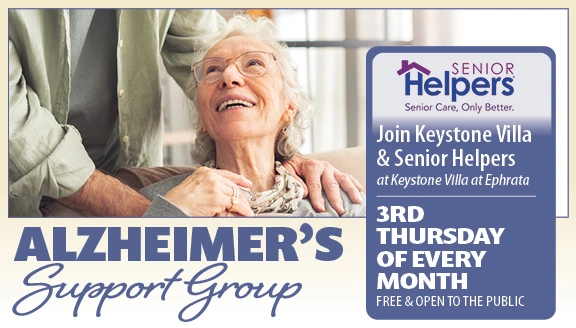 Image banner for Alzheimer's support group with a woman